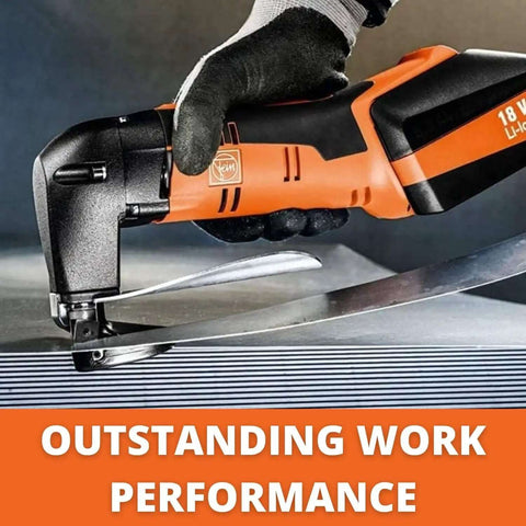 Cordless Sheet Metal Shear With 18V MultiVolt Power And 6Ah Battery Delivers Fast 2,200 To 3,700 SPM cutting metal sheet