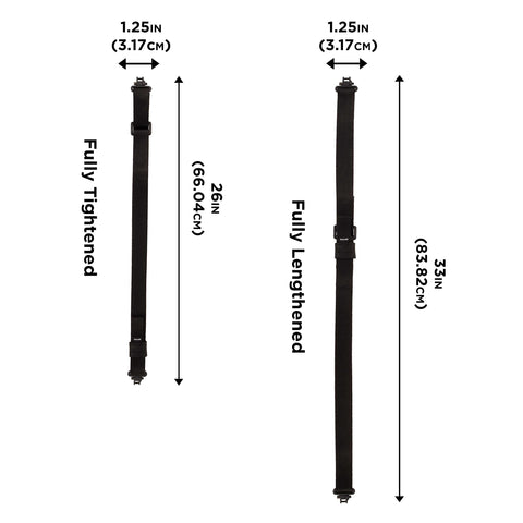 Quick Adjusting 1.25 Inch Web Rifle Sling With Swivels Adjustable From 26 To 33 Inches Length Comparison