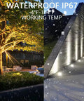 12W RGBW In-Ground Landscape Lights 8 Pack With 16 Color Vibes Waterproof Outdoor Well Lights For 12-24V Systems under snow