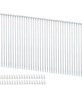 Bike Spokes 12G 2.5mm Steel Set In Silver For Electric Bicycles E Bike And Tricycles Includes Nipples 38 Pieces Lengths 45mm To 254mm High Strength 45 Steel Spokes For Durable Rides arranged in a row