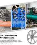 Heavy Duty Single Groove Metal Belt Pulley For Air Compressor Pump Drive showcasing compatibility with various air compressor attachments.