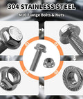 Heavy Duty 3 Inch Copper Exhaust Flange Collector Gasket Kit With 6 Pcs M10 304 Stainless Steel Bolts And Nuts for SBC BBC Chevy 302 350 383 454 V8