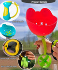 Disc Launcher And Catcher Toy For Outdoor Fun Ideal For Backyard Play And Family Time Flying Disc Spinner Helicopter Propeller Game With 12 Mini Discs For Boys And Girls Ages 4 To 10 showing features of the toy.
