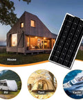800W Flexible Solar Panel Kit For RV And Off Grid Power, 2x400W 12V Monocrystalline Panels with house, RV, tent, yacht