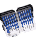 High Precision Chisel And Punch Kit 12 Piece Engraving Tools Set made with CRVV steel displayed in a case
