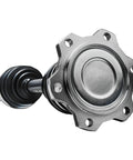 Close-up view of heavy-duty 4WD Front CV Axle Shafts Pair for 6 Lug Chevy GMC Trucks including Silverado Suburban Tahoe Blazer Avalanche K1500 K2500 Pickup Replacement Kit with Direct Fit and Heavy Duty Construction
