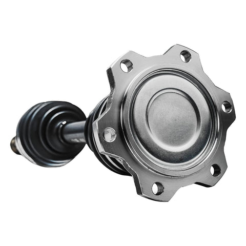 Close-up view of heavy-duty 4WD Front CV Axle Shafts Pair for 6 Lug Chevy GMC Trucks including Silverado Suburban Tahoe Blazer Avalanche K1500 K2500 Pickup Replacement Kit with Direct Fit and Heavy Duty Construction