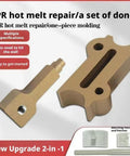 PPR hot melt repair kit showing bronze components and matching patches for Quick Fix Pipe Repair Kit For Sprinkler Systems Garden Plumbing And Marine Vessels Multi Size Compatibility Leak Stopper Set Hydraulic Conduit Patch Reinforced Steel Repair Patch For Fast Worry Free Repairs.