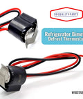 Fridge Defrost Thermostat Bimetal Replacement Part For Easy Install No Fuss Fixes Temperature Control Issues Fridge Too Warm Or Freezer Not Defrosting Fits Whirlpool WPW10225581 PS11750673 2149849 By DR Quality Parts.