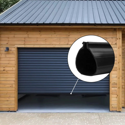 DIY Friendly 16 Foot Garage Door Bottom Seal Replacement Rubber Weather Seal For Single Slot Doors Easy Install Durable Materials Weatherproof Strip Kit For 16 Foot Doors Keeps Out Drafts And Dust shown on garage door