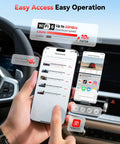 Person using smartphone to download dash cam videos with 4K Front And Rear Dash Cam With Starvis 2 Sensor GPS WiFi For Fast Download