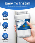 Replacement Refrigerator Water Filter For GE MWF Smartwater MWFP Kenmore 46-9991 3 Pack NSF Certified held in hand