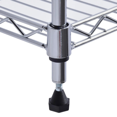 Badass Heavy Duty Steel Adjustable Wire Shelving Rack With Three Slick Chrome Shelves Delivering Killer Storage For Garages Pantries Or Basements One Inch Height Adjustments Hold Up To 264 Pounds Straight Off The Bat