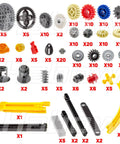 233 Piece Technic Parts Kit With Gears Axles Pins And Connectors Compatible With Major Technic Sets for DIY MOC Builds