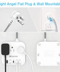 Beefy 10 Outlet Power Strip With 3 USB Ports And 1 USB C 1875W Surge Protector 3600 Joules Flat Plug wall mount detail