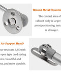 Round metal mounting plate and ABS air support head for Four Pack 8 Inch Hydraulic Gas Lift Struts Soft Close Cabinet Door Supports.