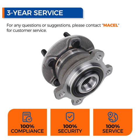 AWD Rear Wheel Hub Bearing Assembly Set For 2013 2018 Ford Escape And 2015 2019 Lincoln MKC Pair Sealed Bearings close-up