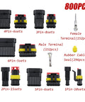 Get Your Wires And Connectors Tight With This Awesome 800 Piece Automotive Weather Pack Connector Kit Featuring Brass Terminals Seals And Multiple Pin Sizes For Rock Solid Sealed Electrical Jobs. 800-piece weather pack connector set with 1 to 6 pin housings, brass terminals, and rubber seals