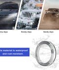 Four Pack Hub Centric Rings 56 To 73 Mm Wheel Center Bore Adapters in rain, snow, and sand with waterproof aluminum alloy material.