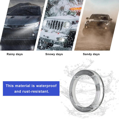 Four Pack Hub Centric Rings 56 To 73 Mm Wheel Center Bore Adapters in rain, snow, and sand with waterproof aluminum alloy material.