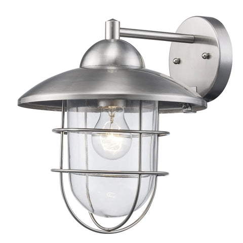 Gull Style Outdoor Wall Lantern 12 Inch In Steel Finish Weatherproof For Wet Locations UL Listed Exterior Lighting Classic Coastal Lantern
