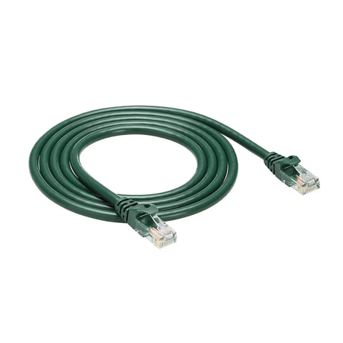 Green cable from High Speed Cat6 Ethernet Patch Cable Set 10 Gbps Internet Link With RJ45 Gold Plated Connectors Snagless Shielded Multicolor 5 Foot 5 Pack