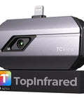Thermal Imaging Camera For iOS With Lightning Port, 512x384 Super Resolution And 256x192 IR, shown in front view