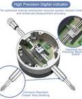 HDLNKAK digital dial indicator gauge with metal probe; 0-1 in (0-25.4 mm) range.