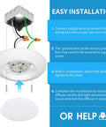 Installation guide for 4 Inch LED Disk Light Dimmable Flush Mount Ceiling Light 10.5W 650 Lumens 3000K Warm White