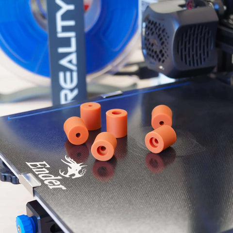 3D Printer Bed Leveling Upgrade Kit With Silicone Column Mounts And Leveling Spring Replacements 8 Pack on Ender bed.