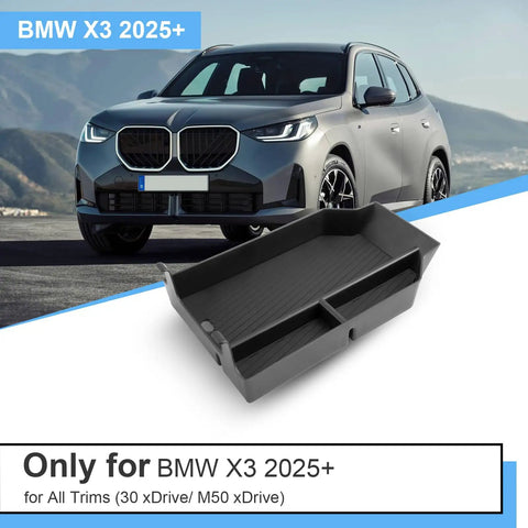 BMW X3 Center Console Organizer Tray For 2025 2026 G45 Models Durable ABS Plastic With Anti Slip Rubber Custom Armrest Storage Insert