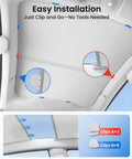 Tesla Model Y glass sunshade roof, 2020–2025; magnetic, foldable, heat-insulating, black