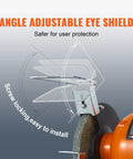 Angle adjustable eye shield on 6 Inch Bench Grinder With 2.1A Brushless Motor Churning At 3550 RPM, enhancing user safety.