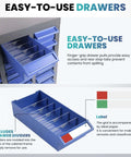 40 Drawer Parts Cabinet With Label Stickers Nut And Bolt Organizer ABS Drawers for screws bolts nuts in workshop garage.