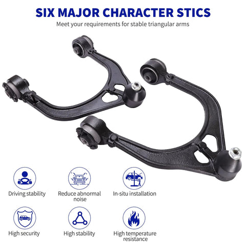 Beefed-Up Front Upper Control Arm With Ball Joints Replacement Kit for 2005-2019 Chrysler 300, Dodge Charger, Magnum, Challenger, 2-Piece