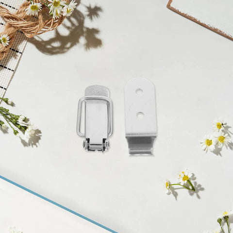 Heavy Duty Stainless Steel Spring Loaded Toggle Latches With Bend Hook For Secure Cabinet Boxes And Heavy Doors No Key Needed 4 Pack Deal, showcasing two toggle latches.