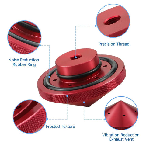 Red Eliminator Trolling Motor Prop Nut for Minn Kota GFEL MK BK DP 80 101 112 with noise reduction rubber ring