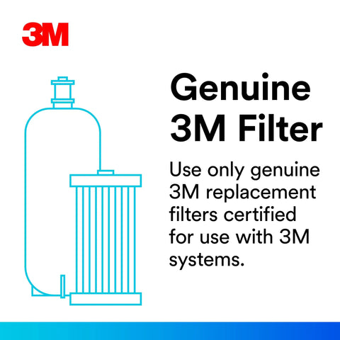 Diagram of Genuine 3M High Flow Series Replacement Cartridge HF40 Water Filter For Home Use With Membrane And Activated Carbon Filtration