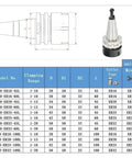 Shop Built Rock Solid ISO30 Taper Collet Chuck Rack With Quick Swap ER25 Steel Jaw For CNC Crews And Techs G25 Balanced High Rev Rig Up To 30000RPM technical specifications and dimensions chart.