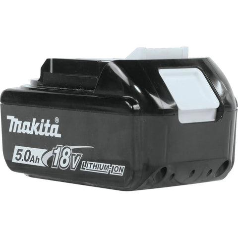 18V LXT 5.0Ah Lithium Ion Battery Pack close-up showing LED charge indicator