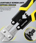 XUDYVCO 8-inch heavy-duty bolt cutters with yellow-black non-slip handles