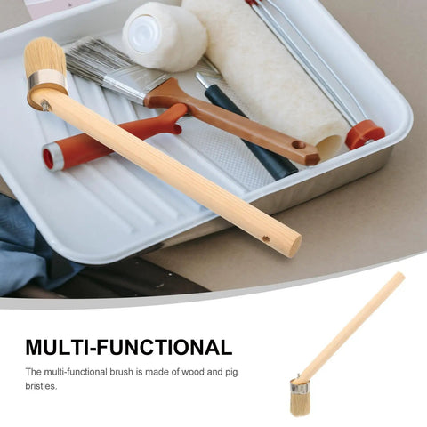 Wood Stain And Paint Brush With Wooden Handle 50Mm Round Head For Trim, Furniture And Wall Finishes in painting tray