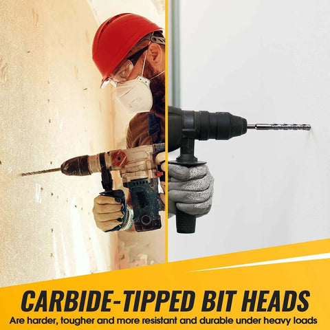 Masonry drill bit carbide-tipped 12x200 mm with SDS round shank for rotary hammer drills