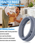 Front Load Washer Door Boot Gasket Replacement For Leaks And Odors, No Mess Easy Install fits LG Kenmore models shown with family using washer