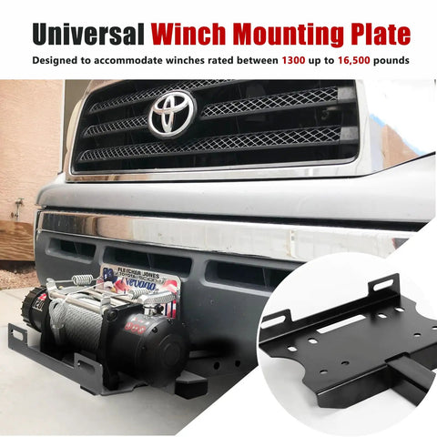Universal 2 Inch Receiver Winch Mount Plate For ATV UTV Truck And Trailer Hitch Cradle Mount Bracket under front bumper of truck
