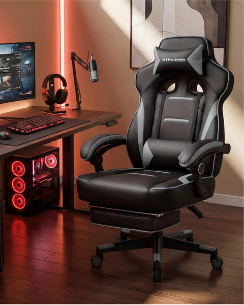 Big And Tall Gaming Chair For Adults With 350 Lb Capacity, Heavy Duty Office Chair With Black Design, Ergonomic High Back