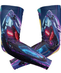 Slap On These Cooling Compression Arm Sleeves For Football And Yard Grind Featuring Upf 50 Plus Uv Defense and Elastic Top Band, graphic design.