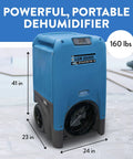 LGR 3500i Industrial Dehumidifier With Built In Pump For Basements And Garages Portable Commercial Dehumidifier With Drain Hose 30 Gallon Capacity Safe Efficient For Offices, Shops, And Crawl Spaces