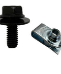 Solid M6 Body Bolts And Extruded Unuts Kit With Beefed Up Flange Fasteners Auto Panel Hardware for splash shields and fender clips.