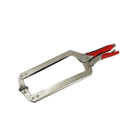 18 Inch Locking C Clamp Pliers With Swivel Pad For Welding And Woodworking, Heavy Duty Locking Pliers, Chrome Vanadium